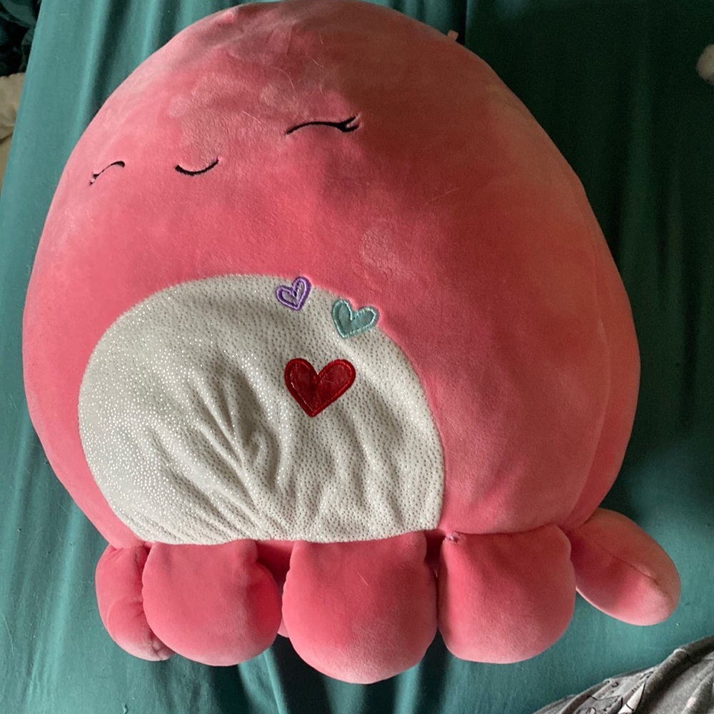 Pink squid squishmallow 16”